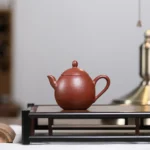 宜興紫砂壺小品朱泥龍蛋壺100CC